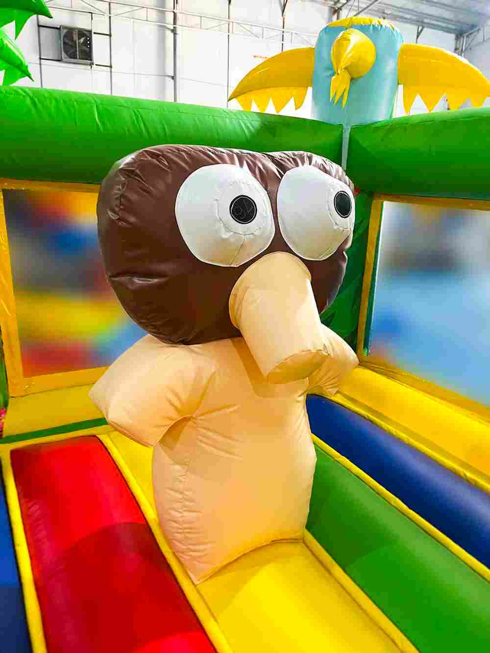 Коммерческий надувной батут «Зверята на радуге», без горки, 7*5*2,8 м