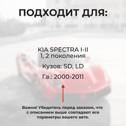 Ремкомплект ограничителей дверей KIA SPECTRA (I-II) SD, LD (4 двери, тип 20) 2000-2011