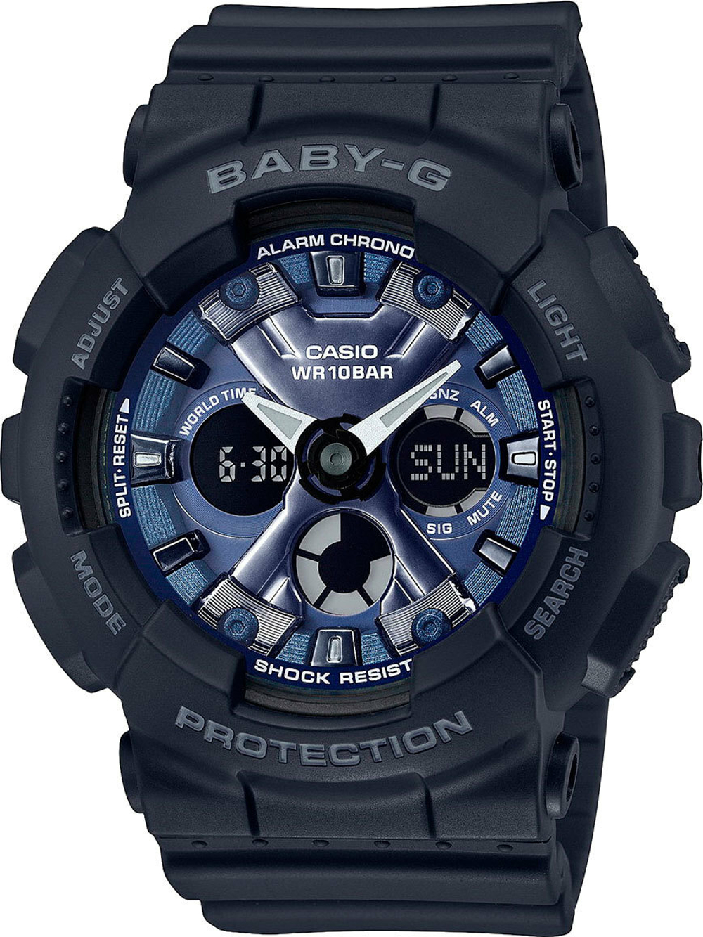 Японские наручные часы Casio Baby-G BA-130-1A2ER с хронографом