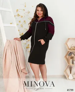 Платье 8-258-чёрный-марсала Minova