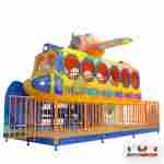 Детский аттракцион скамейка «Радужный полет», 18 мест, 8×5×3,5 м