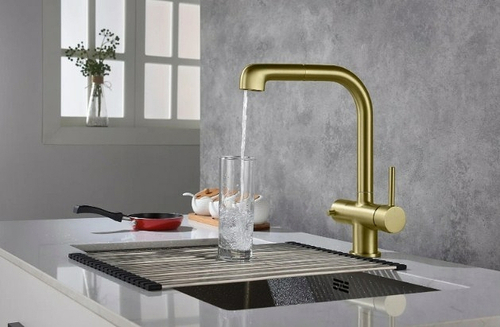 Смеситель для кухни Timo Saona 2346/17FL Золото матовое