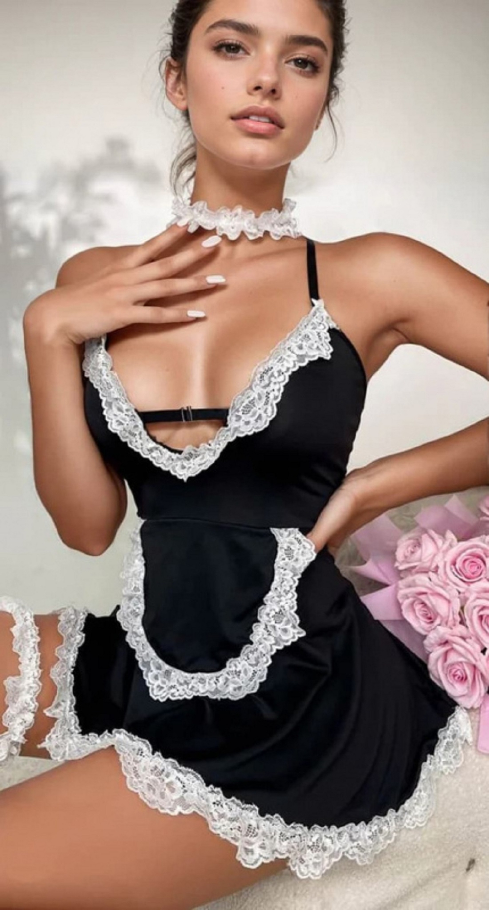 Ролевой костюм секси домработница L