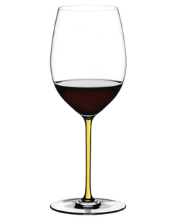 Бокал для красного вина с желтой ножкой 625мл Riedel Fatto a Mano Cabernet Австрия