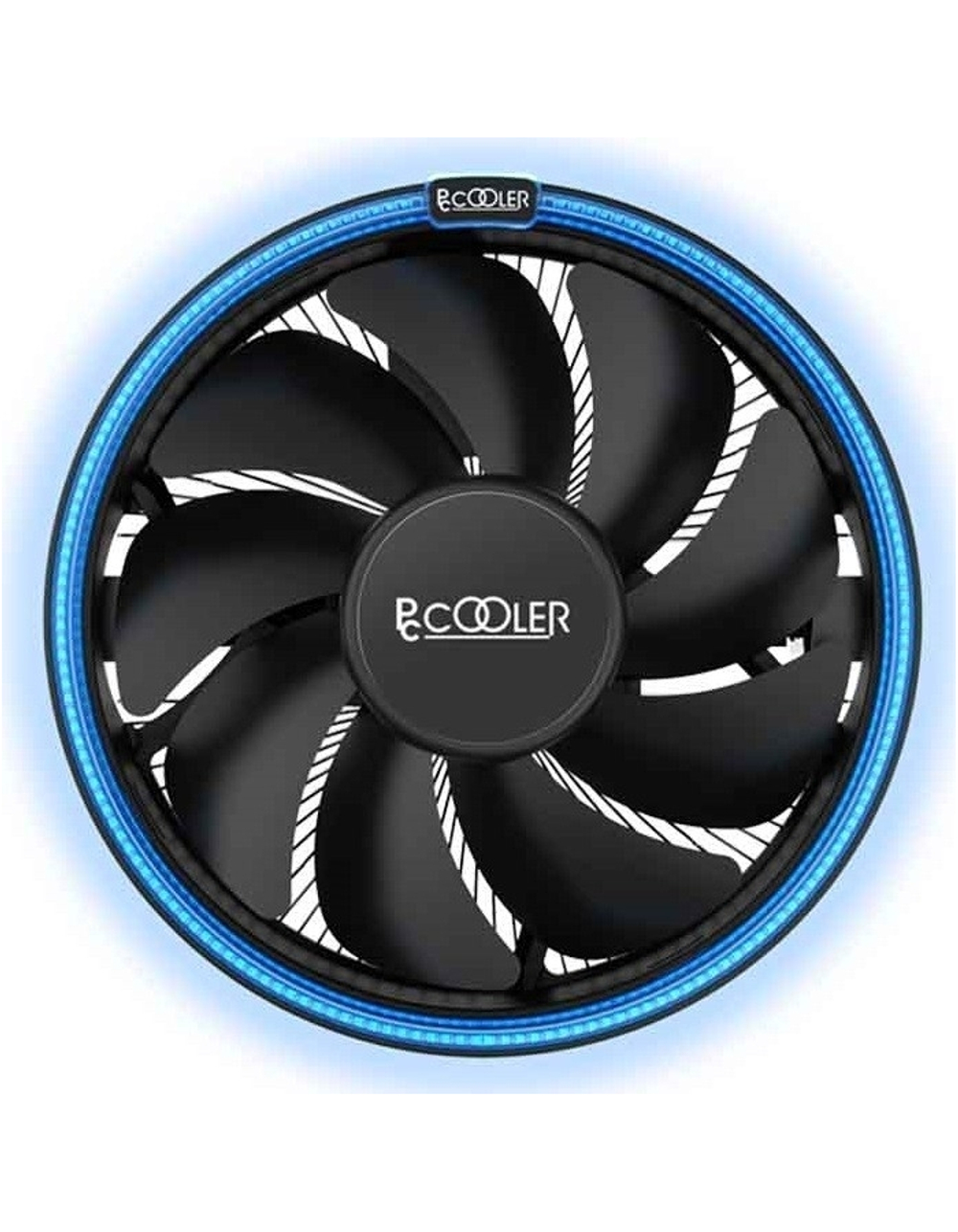 PCCooler E126M B Кулер S775/115X/AM2/2+/AM3/3+/AM4/FM1/FM2/2+ (TDP 92W, вент-р 120мм с PWM, Blue LED FAN, 1000-1800RPM, 26.5dBa) Retail Color Box