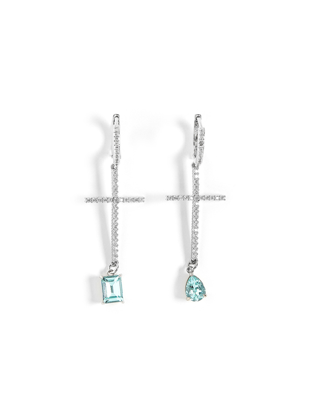 Серьги "Cross Aque drops"