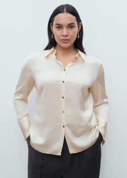 Струящаяся рубашка с атласным блеском