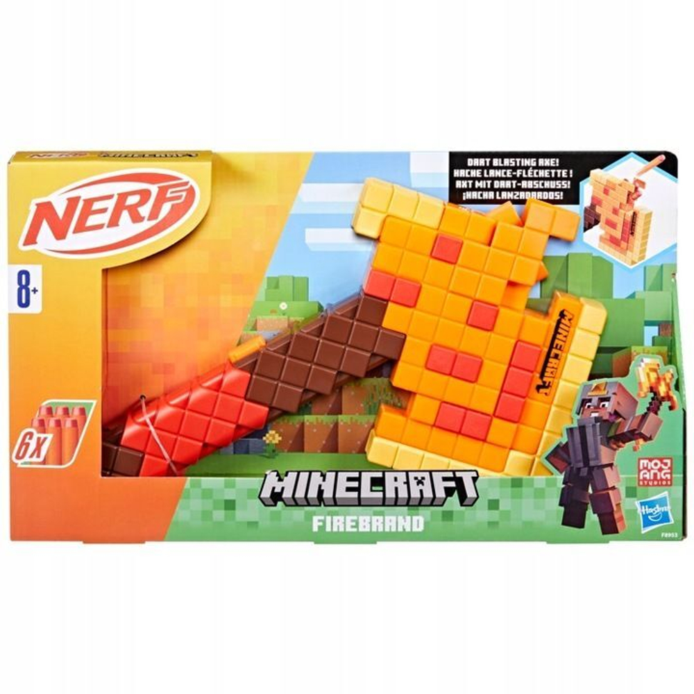 Игрушечное оружие HASBRO Nerf Minecraft Firebrand - Топор майнкрафт - Нерф  F8953 купить в Москве | Доставка по России.