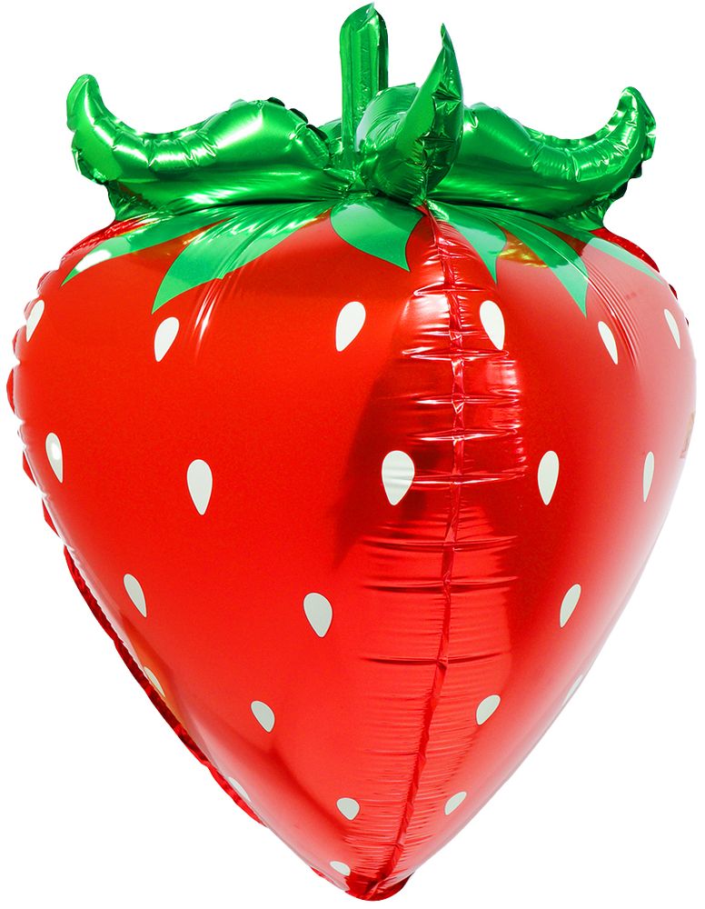Шар 3D (28&#39;&#39;/71 см) Фигура, Клубника, Красный, 1 шт. в уп.