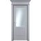 Межкомнатная дверь Нафта 2 эмаль RAL 7047 со стеклом