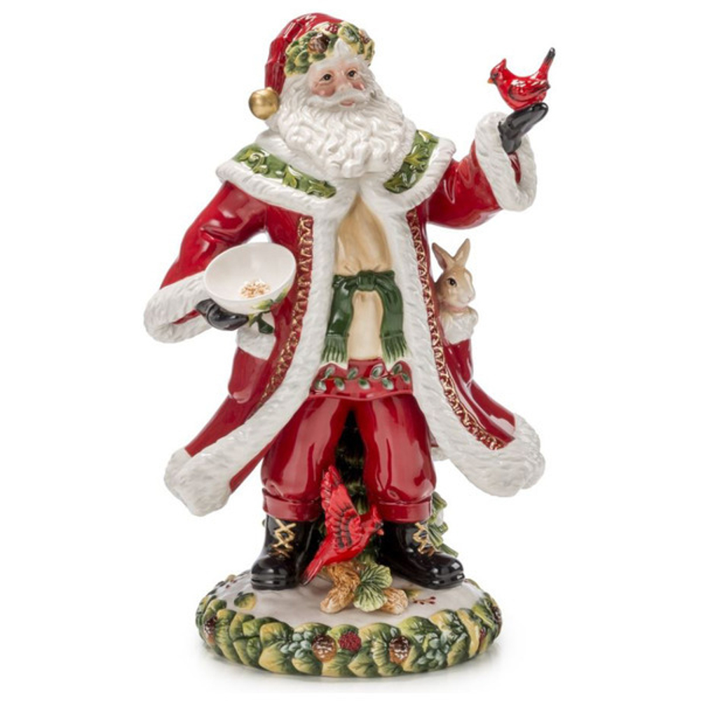 Фигурка 35см Дед Мороз кормит животных Lamart