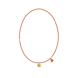 подвеска «молитва» круг на нити из сердолика