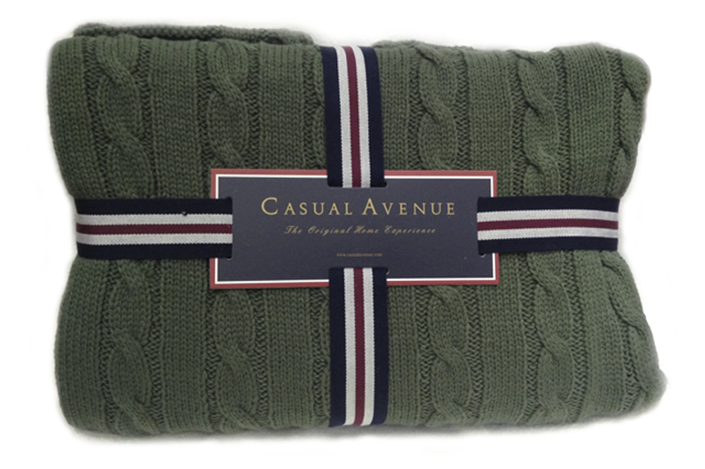 Плед 130х170 Boston от Casual Avenue темно-зелёный Турция
