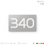 Номер на дверь 340, табличка на дверь для офиса, квартиры, кабинета, аудитории, склада, серая 120х70 мм, Айдентика Технолоджи