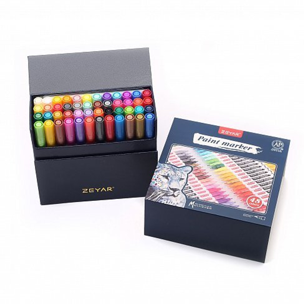Набор маркеров Zeyar Paint marker ZP-1205 (2мм) - 48шт