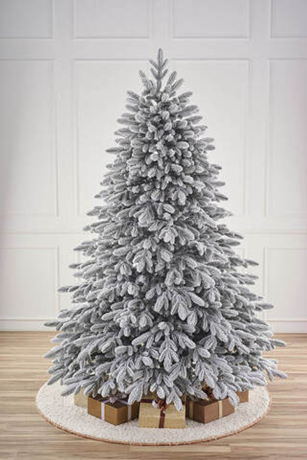 Ель искусственная заснеженная Романовская 1,8 м подставка металл 100% Литые веточки МаксКристмас