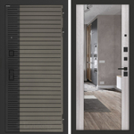 Входная дверь Бункер BN-15 - Зеркало максимум  Сандал белый