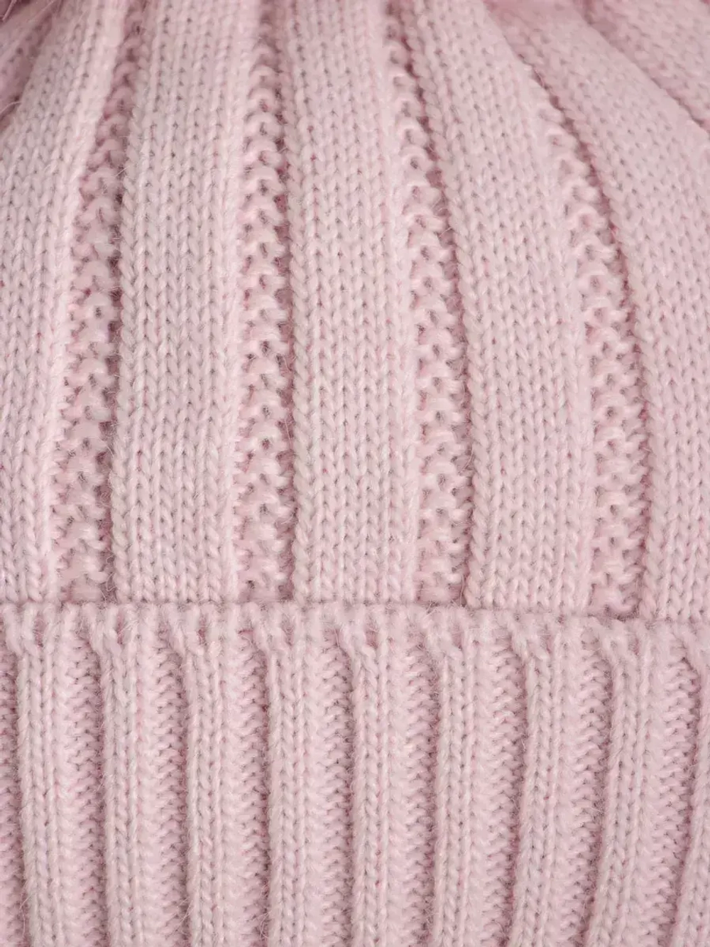 Шапка зимняя вязаная с помпоном детская