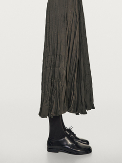 Massimo Dutti Длинная струящаяся плиссированная юбка, серый