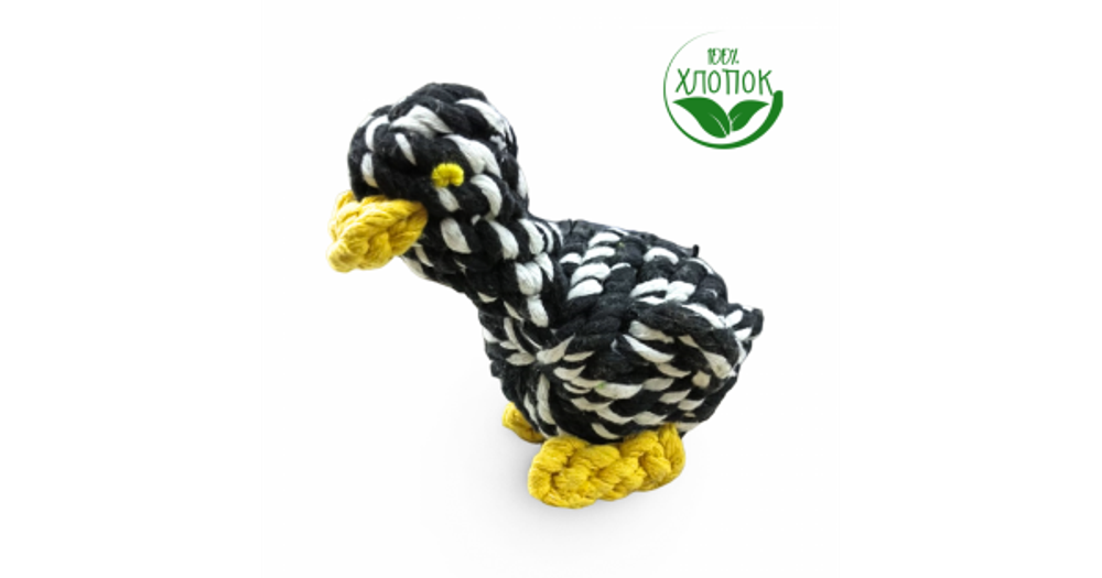 Верёвочная игрушка для домашних животных Утка ЧК