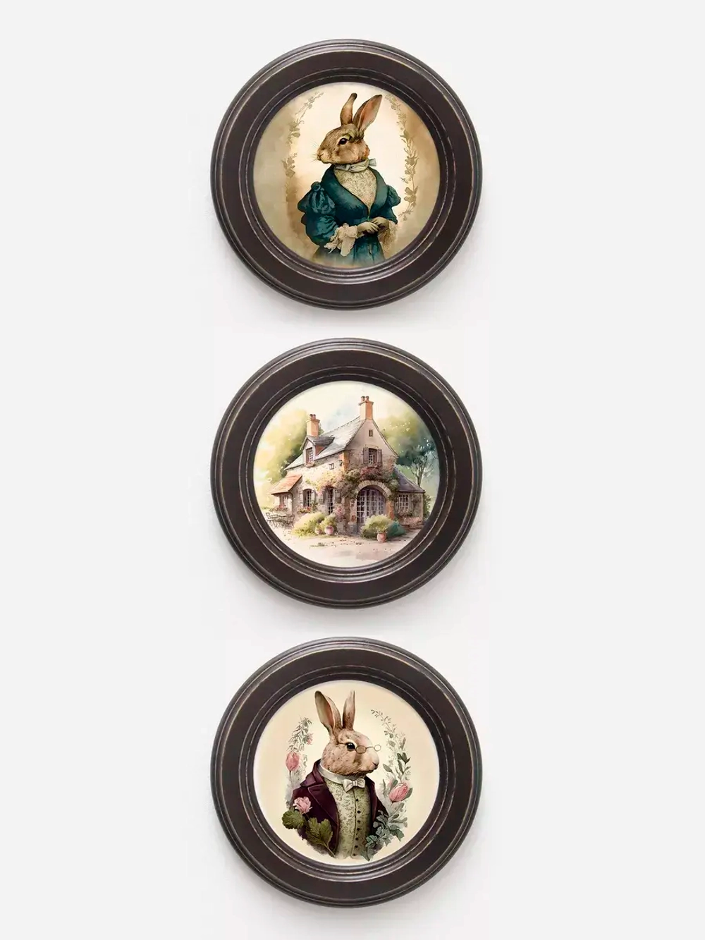 Картины на стену интерьерная на холсте 3 шт 17.5 см