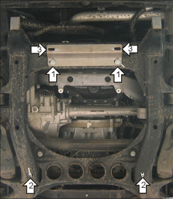 Защита картера Двигателя. 5 мм, Алюминий. для Volkswagen Touareg 2002-2006, Volkswagen Touareg 2015-2018, Volkswagen Touareg 2006-2010, Porsche Cayenne 2002-2007, Volkswagen Touareg 2010-2015, Porsche Cayenne 2007-2010 MOTODOR.32702