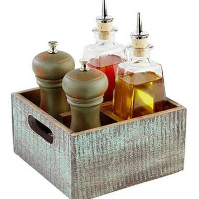 Ящик для подачи;дерево;,H=10,L=17,B=17см;бирюз. (Цвет: бирюзовый)