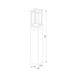 Ландшафтный светодиодный светильник Frame LED IP54 1529 TECHNO LED серый