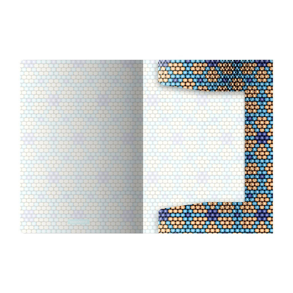 Папка на резинках Erich Krause, А4, 246х320 мм, 550 мкм, пластик, "Blue&Orange Beads"