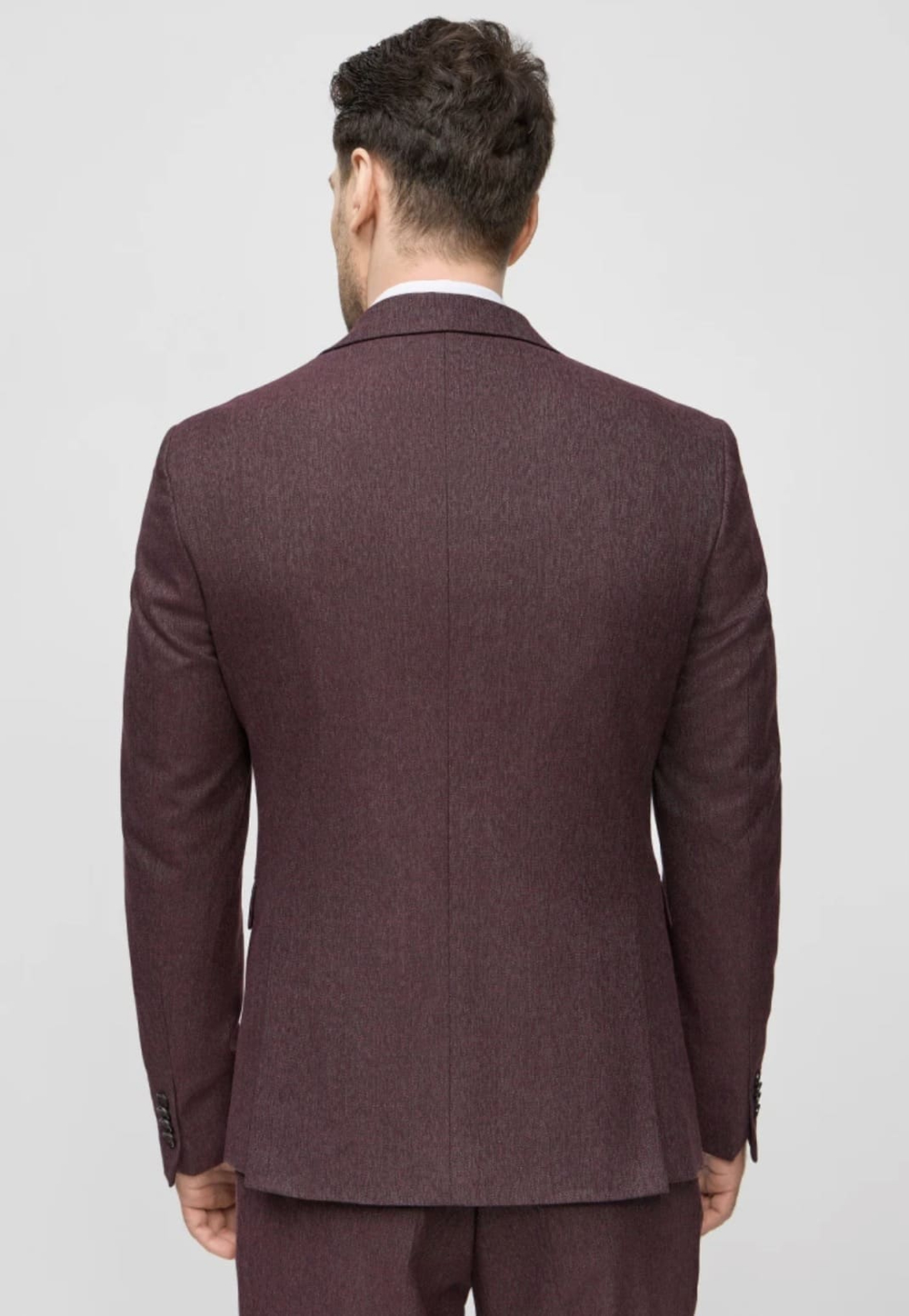 Мужской классический костюм (бордовый) В64