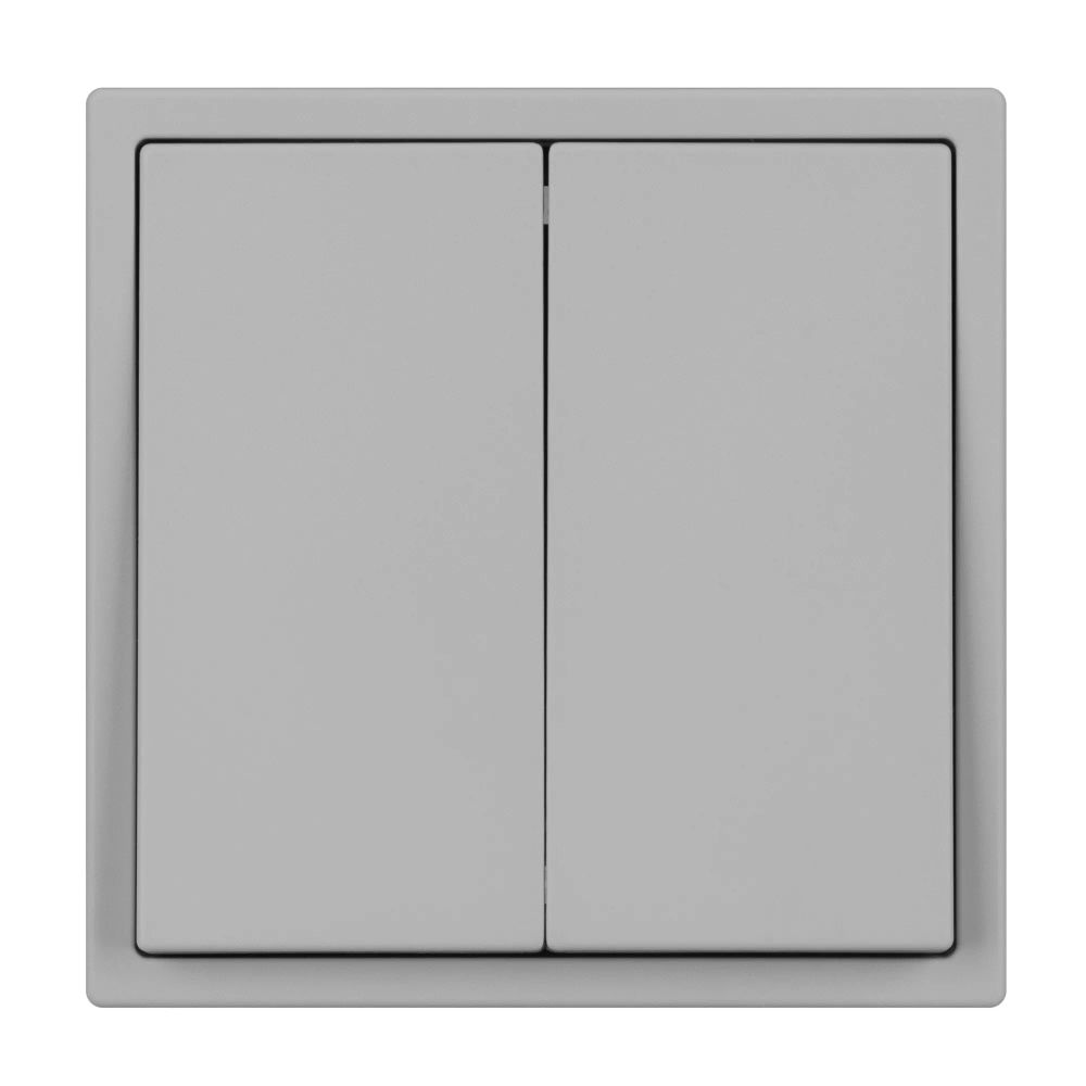 Механизм звонкового выключателя двухклавишный SWT-NOBE-MKR2-SFPL-IS (230V, 10A) (Arlight, Никель) 061786