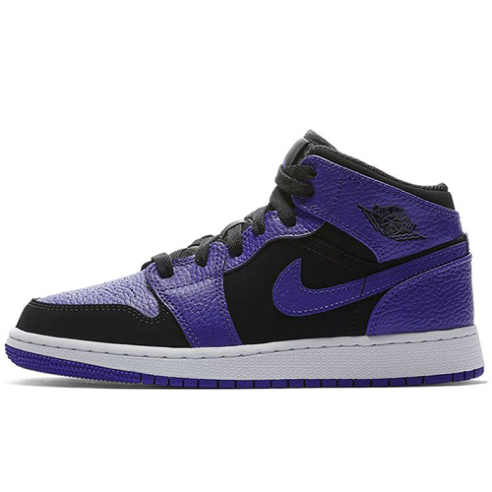 Кроссовки Air Jordan 1 Mid GS Black Dark Concord