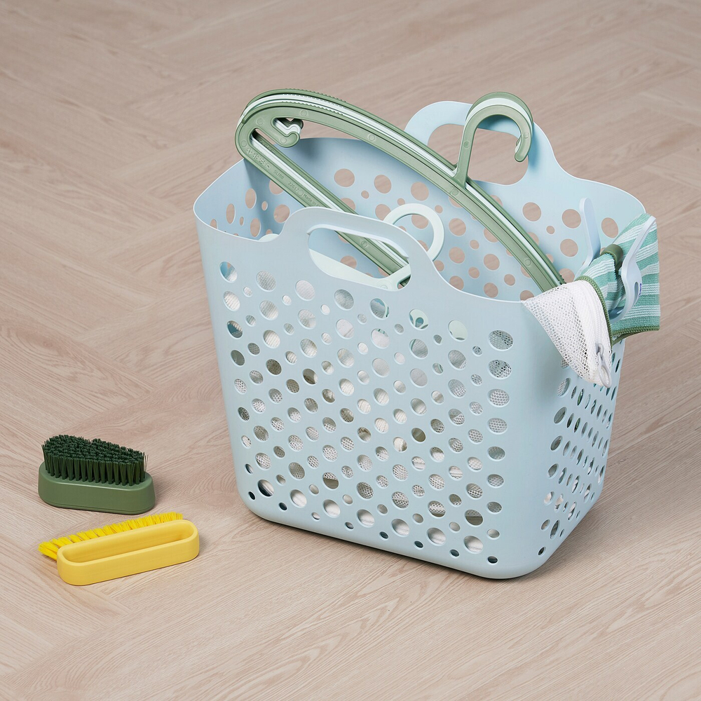 IKEA SLIBB  (ИКЕА СЛИББ)  -  Гибкая корзина для белья, синяя, 24 л
