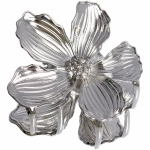 Заколка-краб для волос «AKS - DesignPRO», цветок, цвет золото и хром, 4,5*4,5см