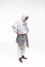 Купить Худи Kraizy Stripes Logo серый меланж Худи Kraizy Stripes Logo серый меланж