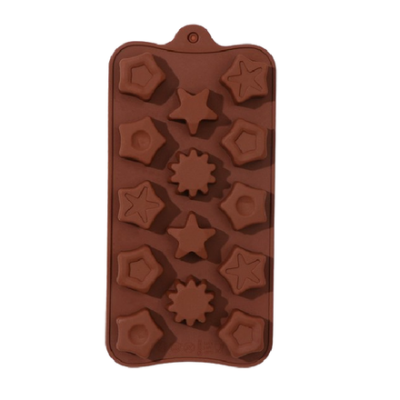 Форма для шоколада «Звёзды», 21×11×1,5 см, 14 ячеек