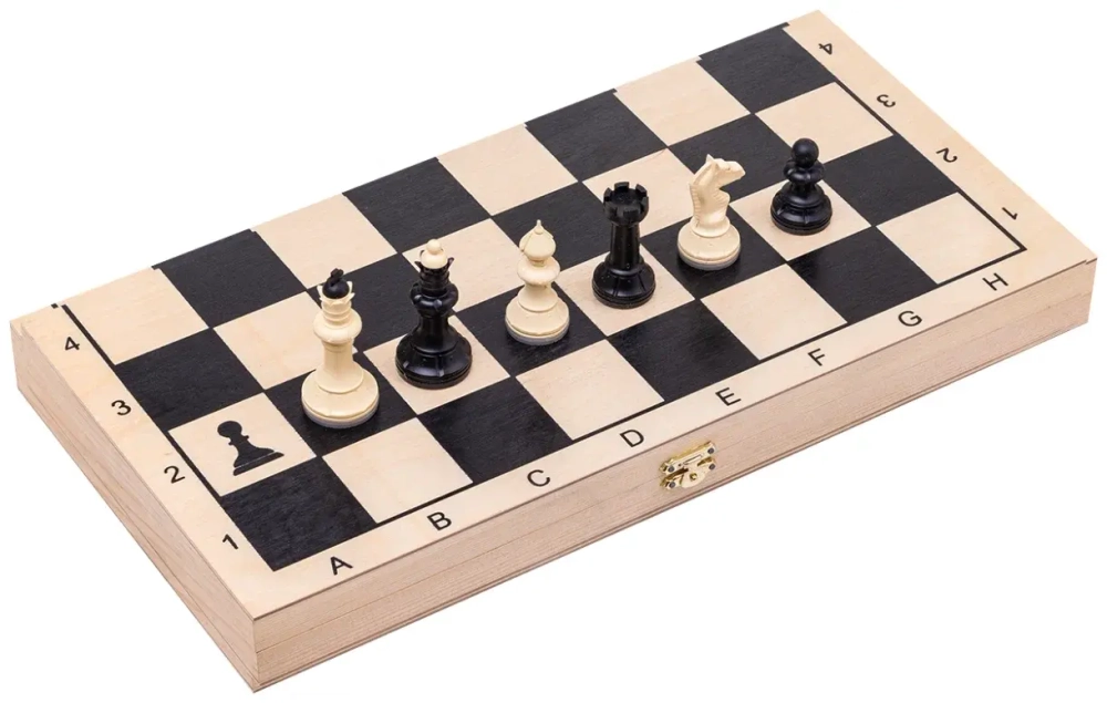 Игра 2 в 1 (шахматы (пластик), шашки) малая  Классика