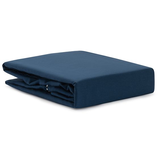 Простыня темно-синего цвета с контрастным кантом Essential 240х270 см