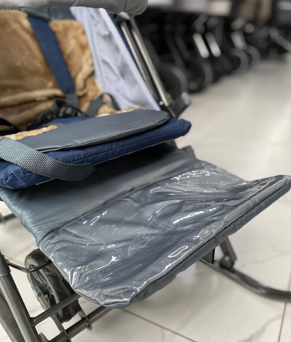 Санки - коляска Galaxy kids 3-3С синий джинс арт. GK-3-3ССИД