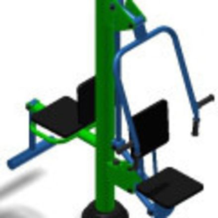 Уличный тренажер взрослый ТС 234 Флекс + Жим от груди для двоих