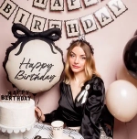 Шар с бантиком "С Днем Рождения" [Happy Birthday] (45 см)