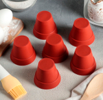 Набор силиконовых форм «Цветочные горшочки», 6,5×5,5 см, 6 шт