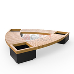 Лавка Rail Road 03 Треугольник с 3-мя вазонами