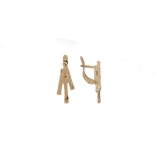 "Неолит" серьги в золотом покрытии из коллекции "Геометрия" от Jenavi  с английским замком