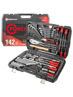 Набор инструментов 142пр. 1/4'', 3/8'', 1/2''(6гр.)(4-32мм) FORCEKRAFT FK-41421-5