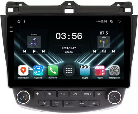 Магнитола для Honda Accord 7 2003-2008 - FarCar DX3222M монитор 10.36" IPS на Android 13, 4+64Гб, CarPlay