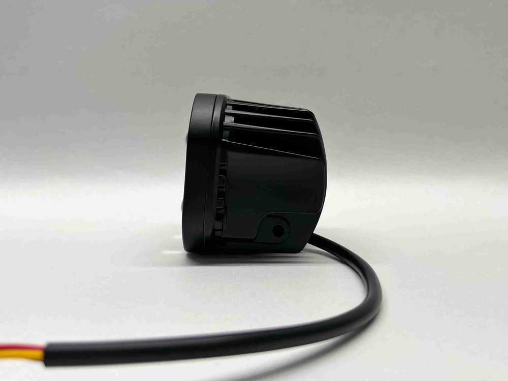 Светодиодная фара, 4 диода, 4D линза, 12-24 вольта, двухрежимная, направленный дальний свет, белый + желтый свет (за 1 шт.)