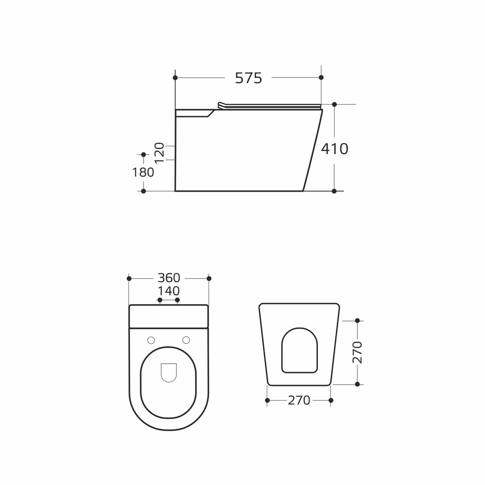 Унитаз приставной безободковый WAVE ОПТИМА/OPTIMA импульсный, сид.дюро,м/л,быстр
