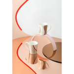 Кружка бежевого цвета с авторским принтом из коллекции freak fruit, 350мл