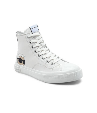 Кожаные кроссовки kampus iii karl nft hi lace Karl Lagerfeld - белый(KL60355N)